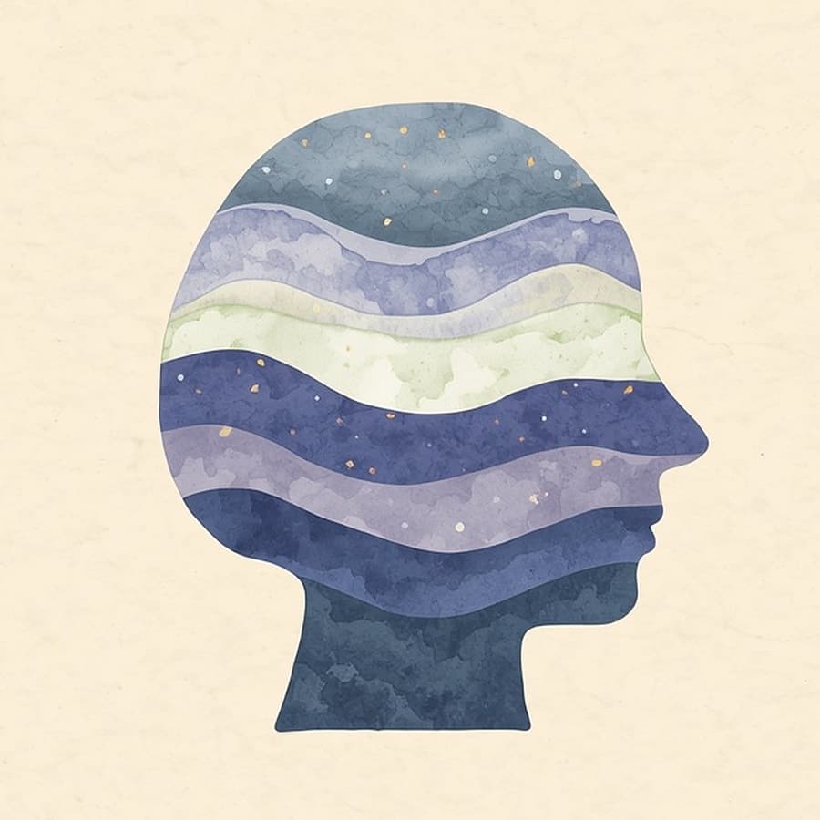 Ilustración en acuarela que representa el acompañamiento mental